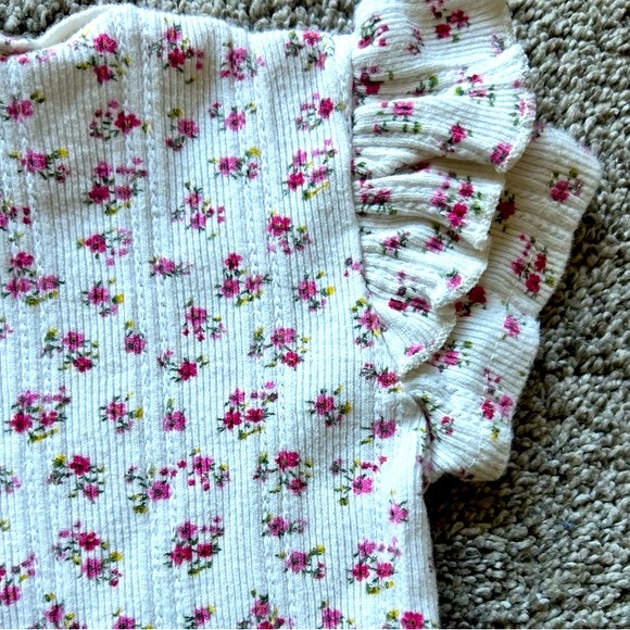 Zara ruffle short-sleeve floral tee, 3-4 years - Picture 5 of 5